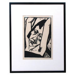 Junges Mädchen / Young Woman by Erich Heckel (German, 1883-1970), Woodcut Print