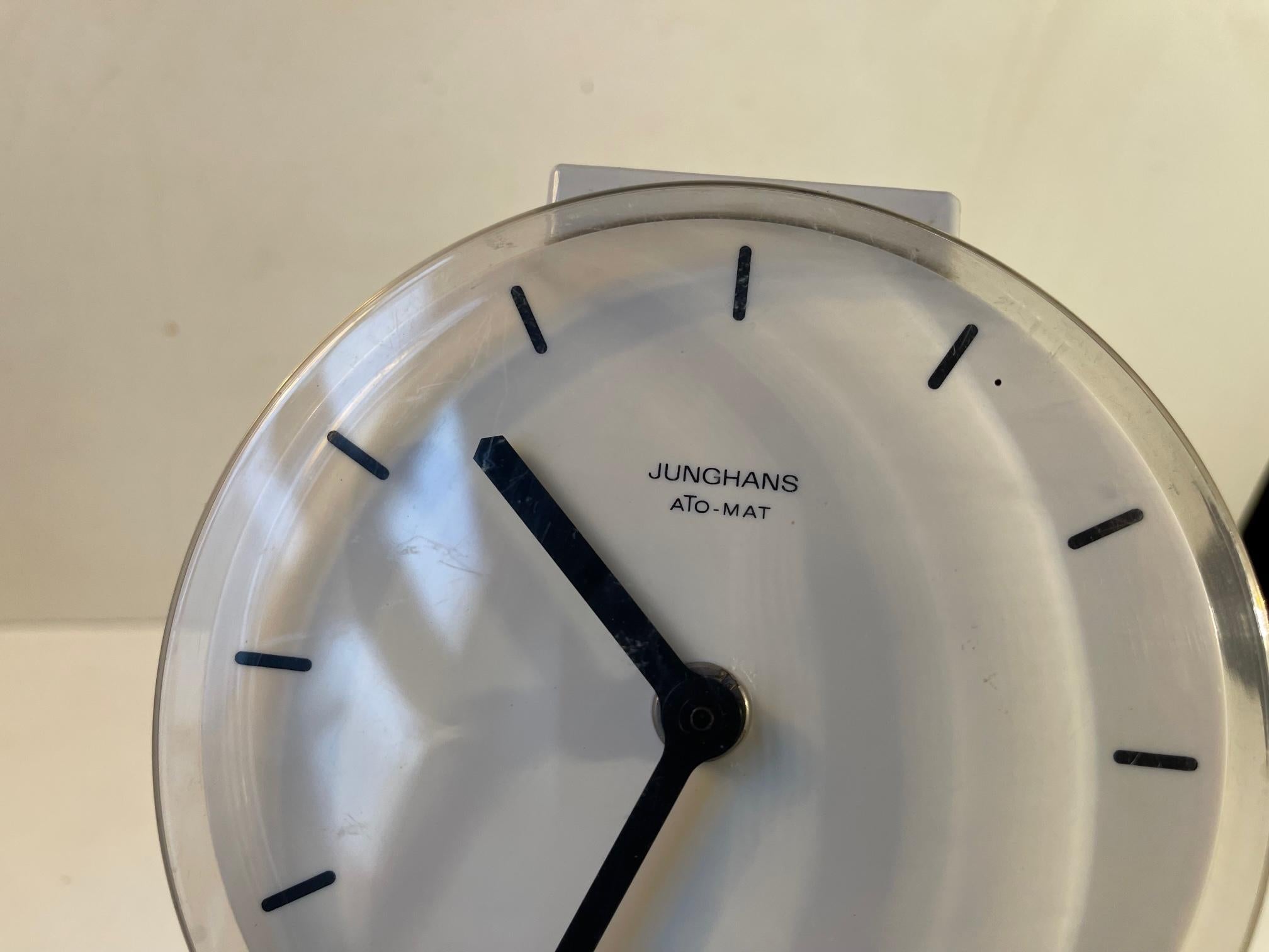 Mid-Century Modern Junghans Ato-Mat Kitchen Wall Clock with Removable Egg Timer, 1970s For Sale