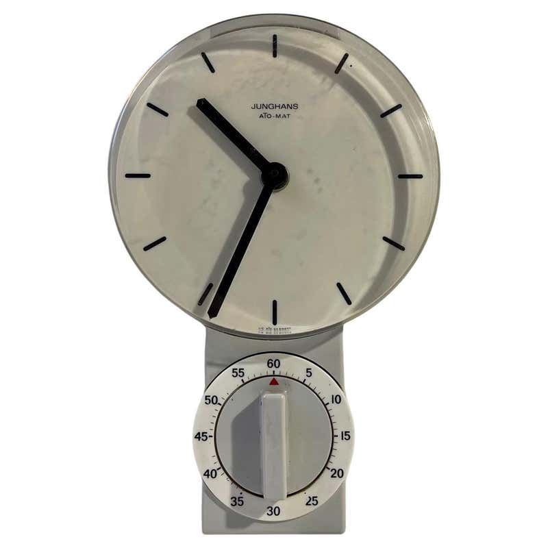 Midcentury Sunburst Junghans Ato-Mat Wall Clock at 1stDibs | junghans ...