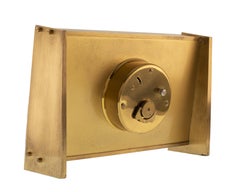 Junghans Germany Desk Table Clock Gold Brass