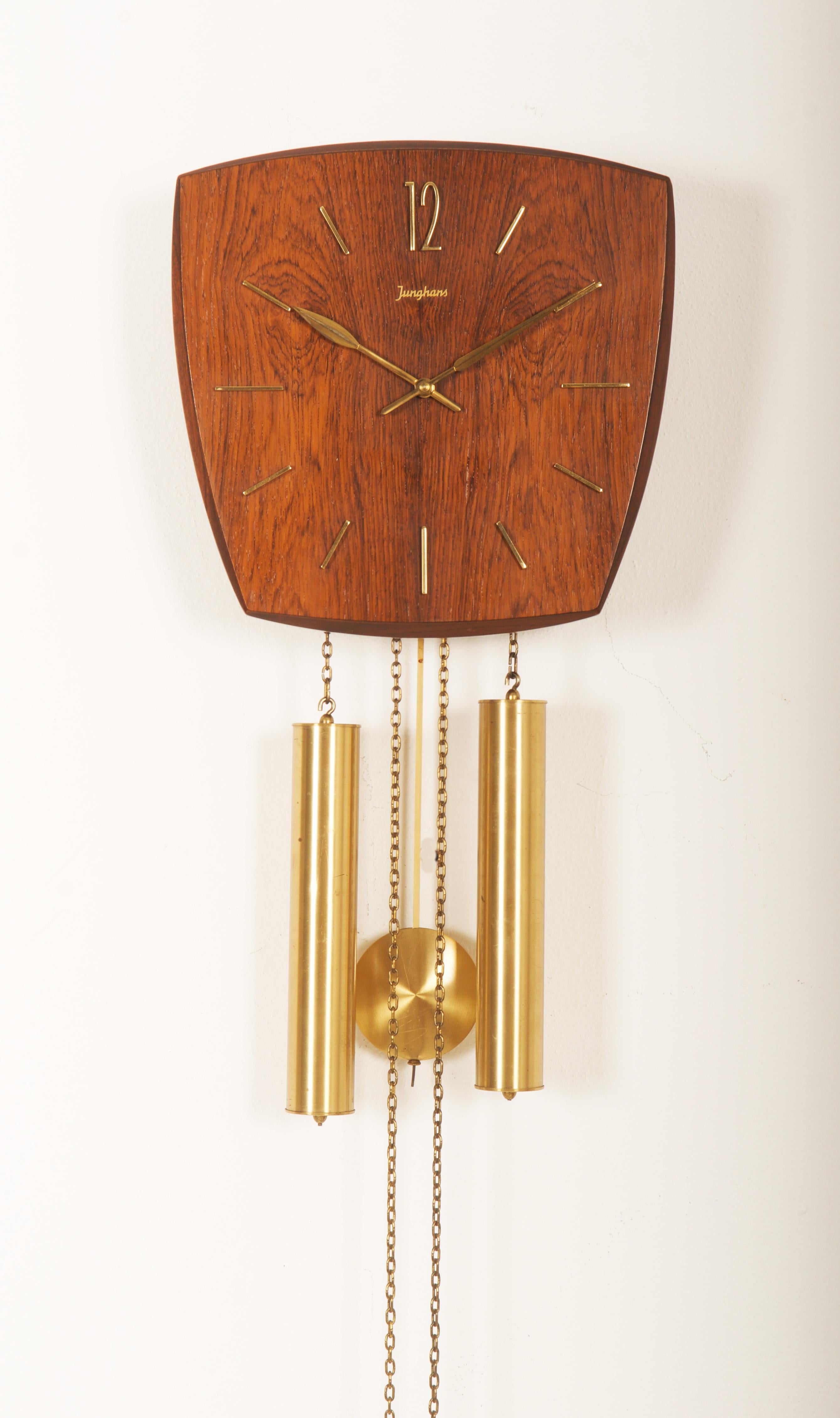 Junghans Hardwood Wall Clock For Sale 1