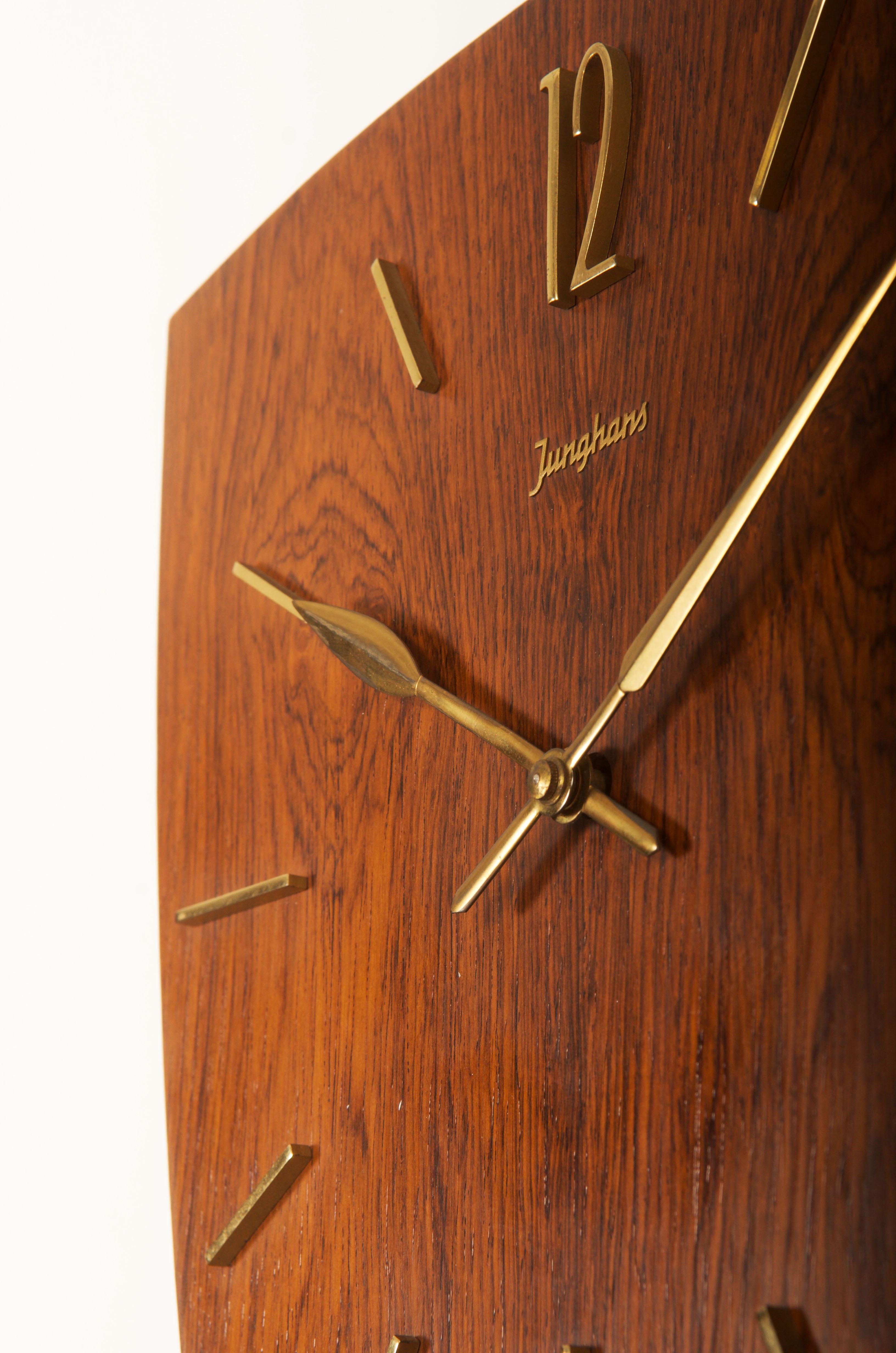 Junghans Hardwood Wall Clock For Sale 2