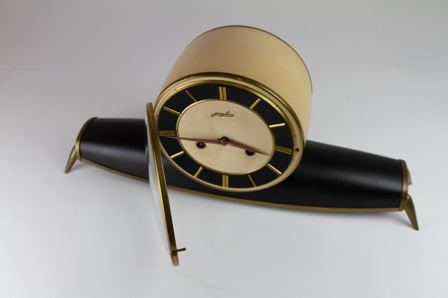 Junghans Mid-Century Modern Mantel Clock, 1950s. 3