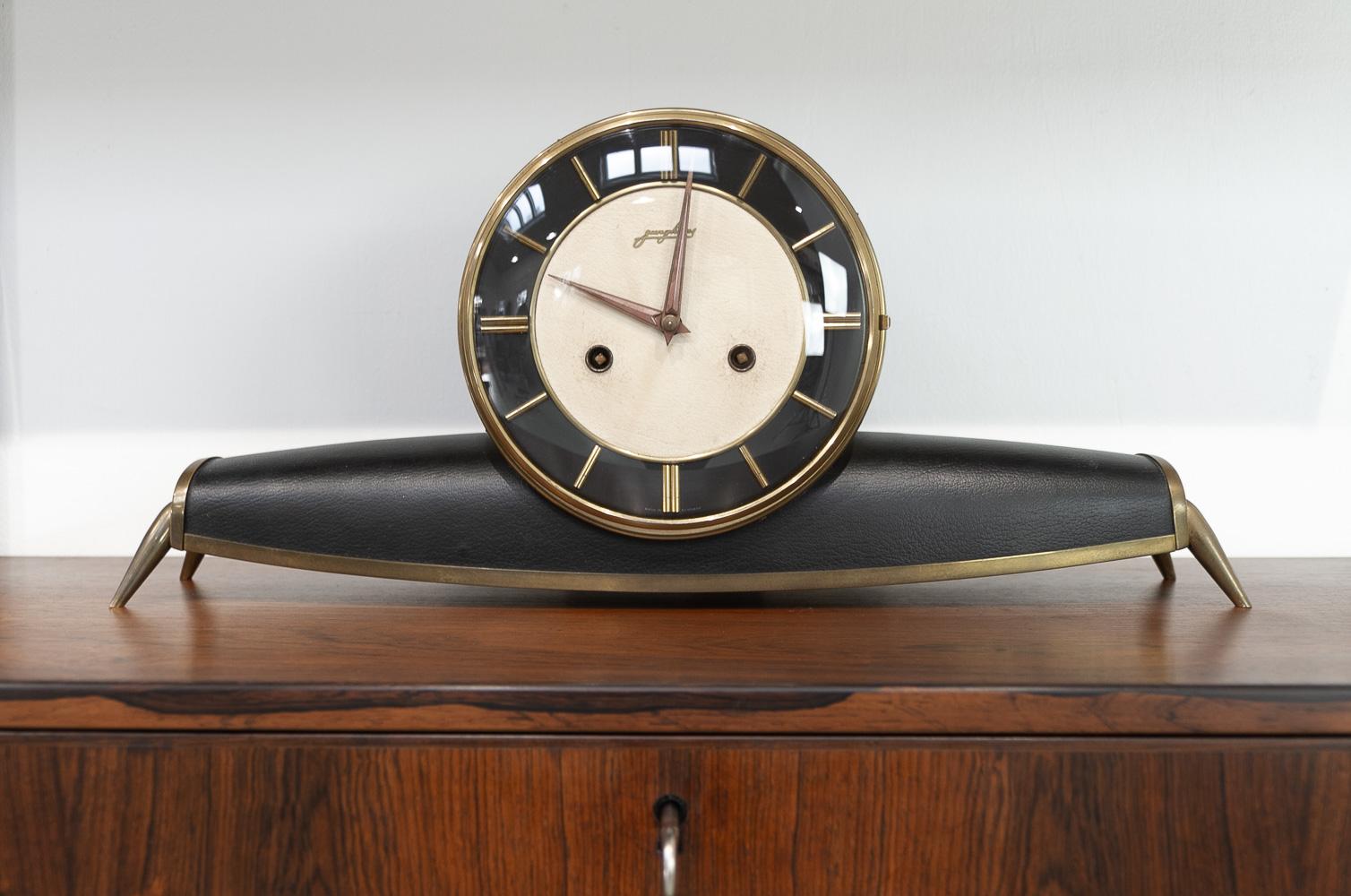 Junghans Mid-Century Modern Mantel Clock, 1950s. 10