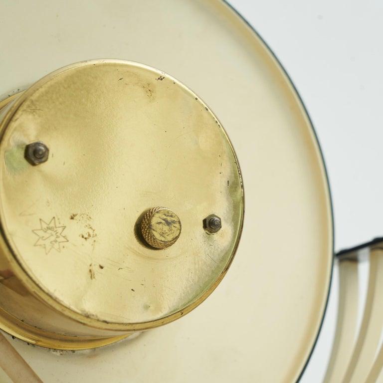 Junghans Mid-Century Table Clock in Metal and Brass, 1950s For Sale 1
