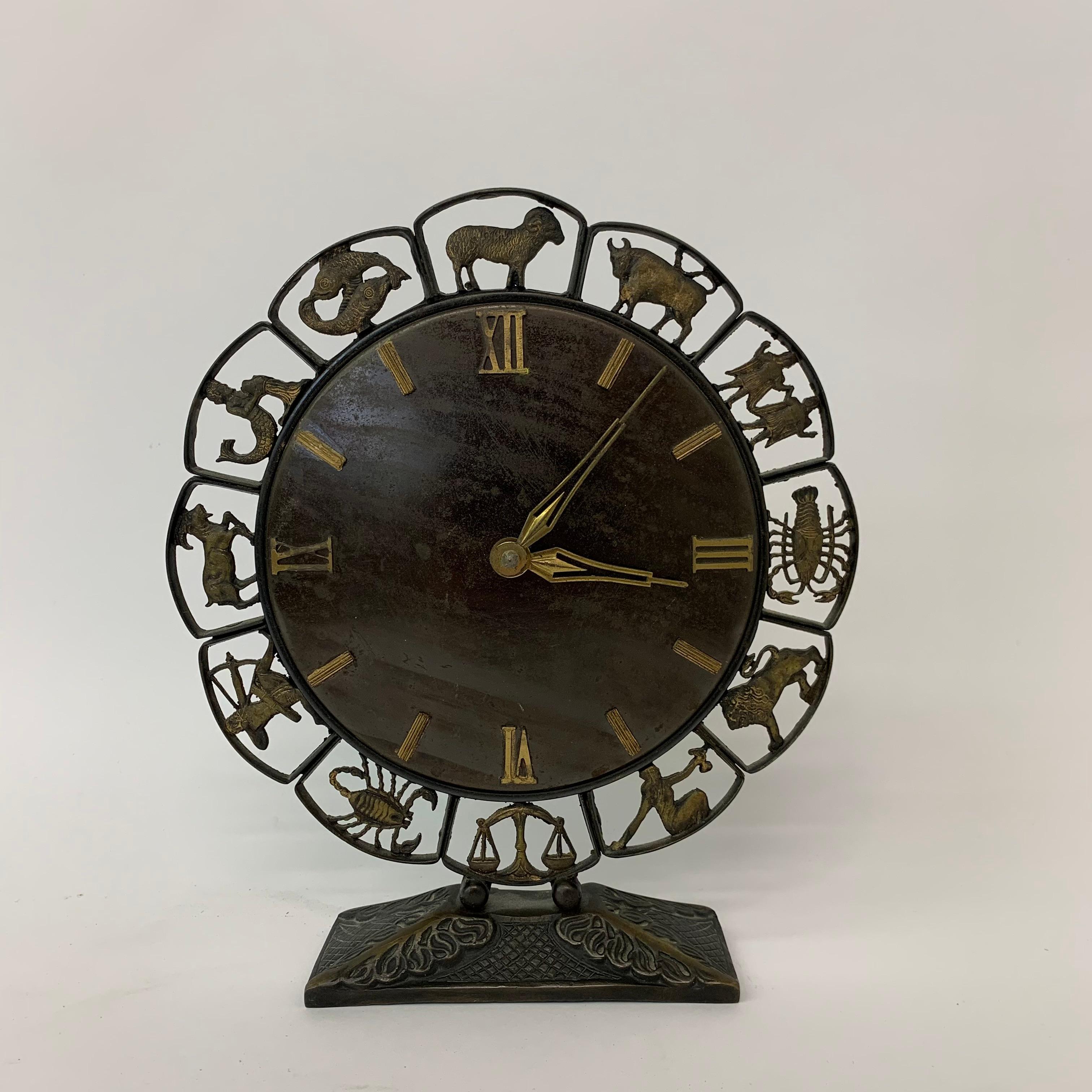 Junghans modernist Zodiac clock, 1970’s For Sale 5