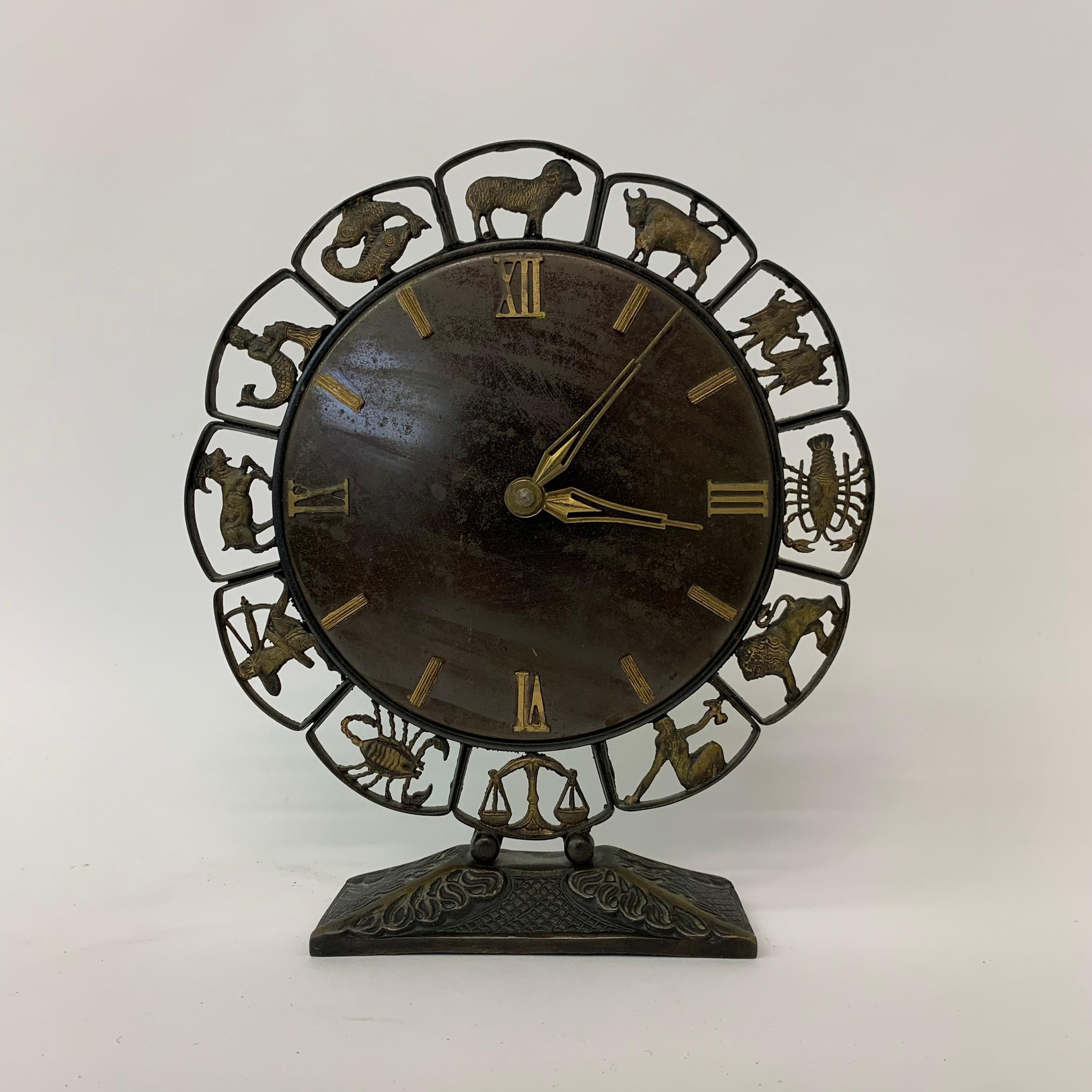 Junghans modernist Zodiac clock, 1970’s For Sale 6