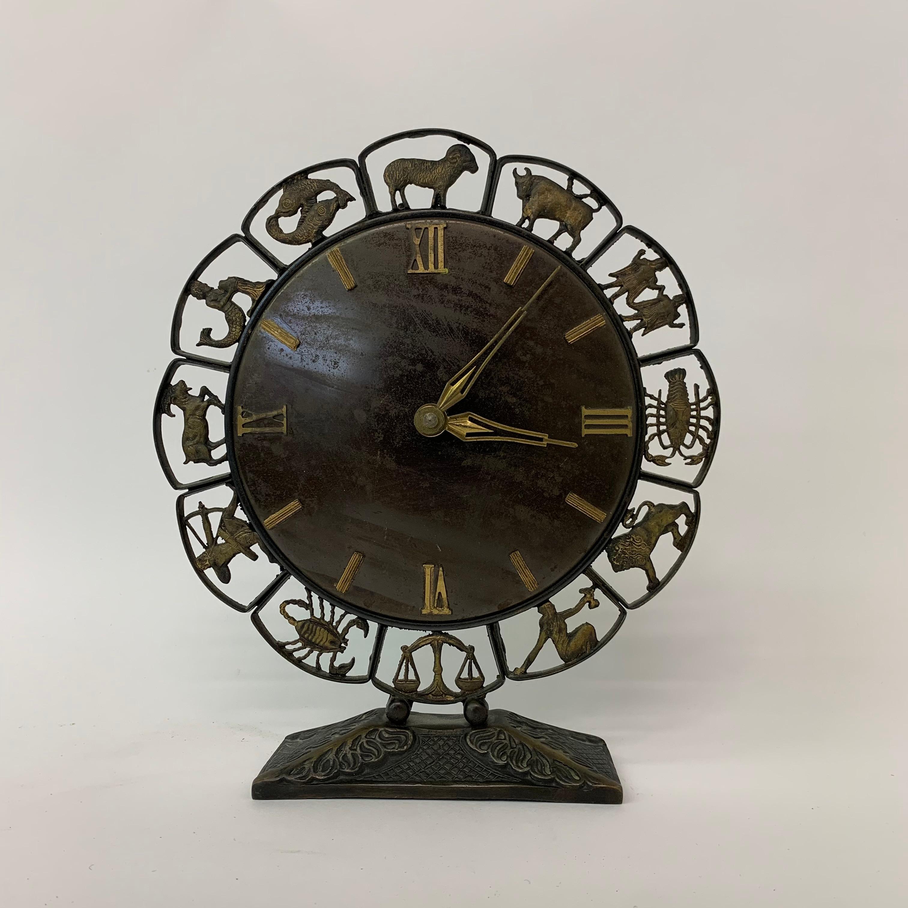 Junghans modernist Zodiac clock, 1970’s For Sale 7