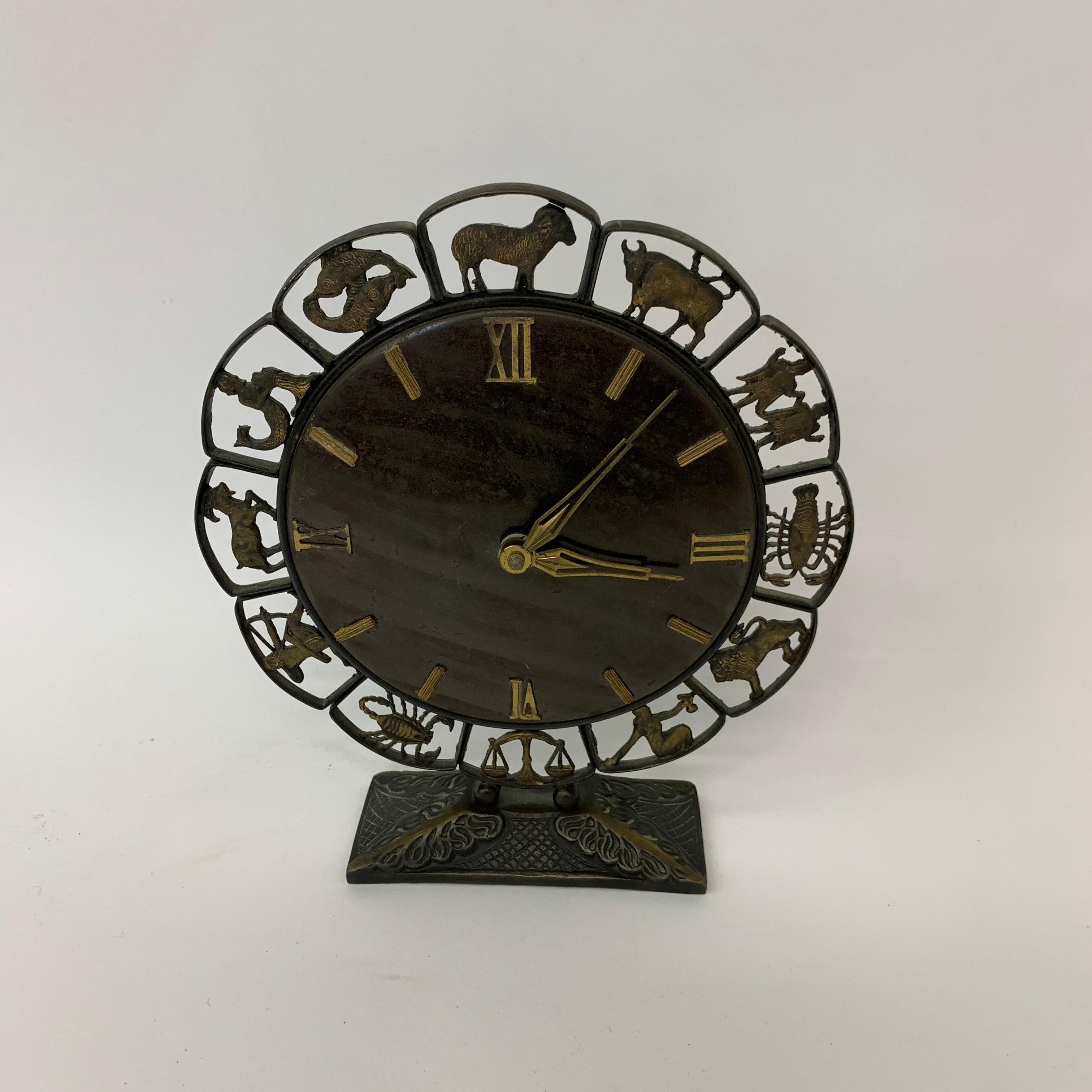 Junghans modernist Zodiac clock, 1970’s For Sale 8