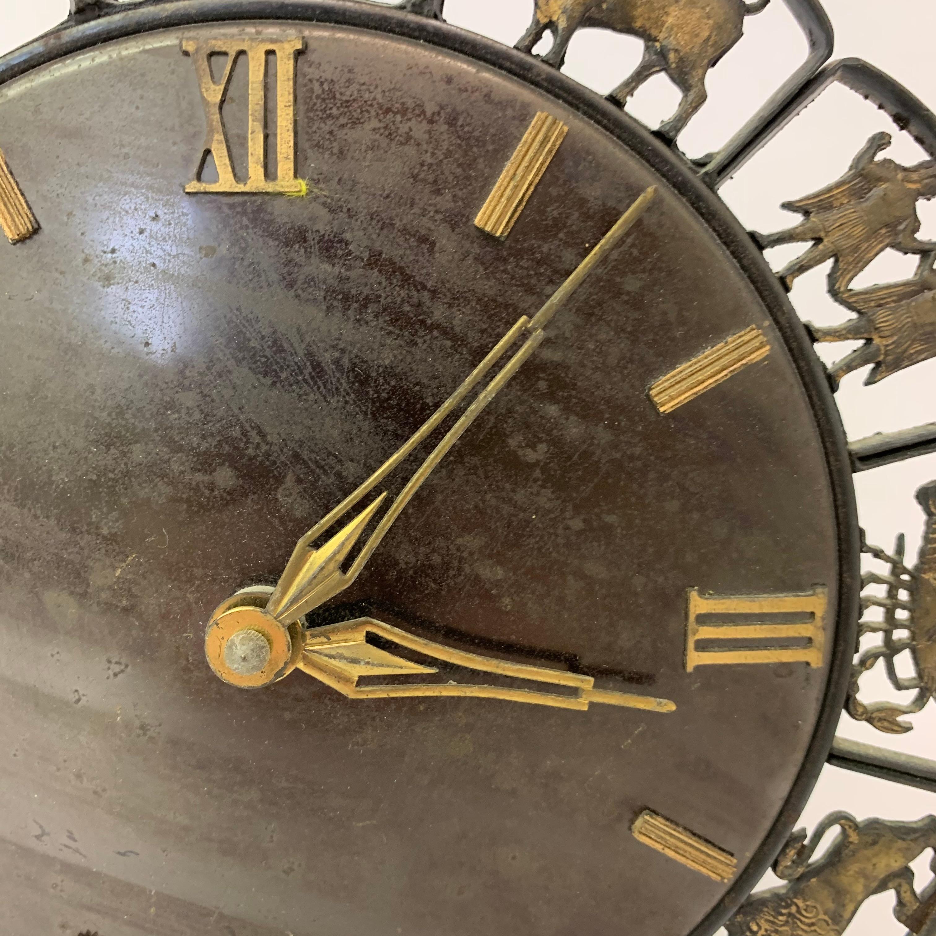 Junghans modernist Zodiac clock, 1970’s For Sale 9