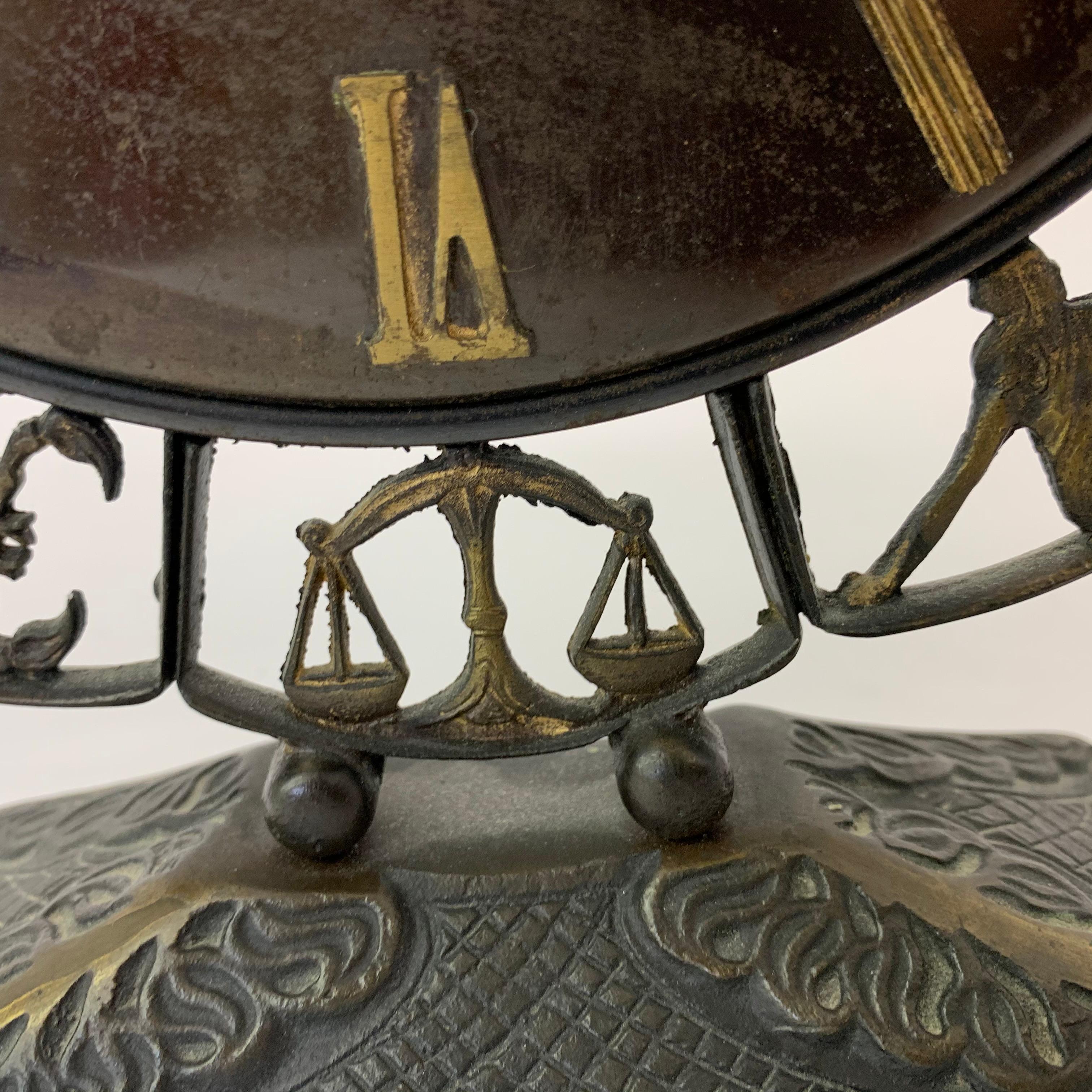 Junghans modernist Zodiac clock, 1970’s For Sale 15