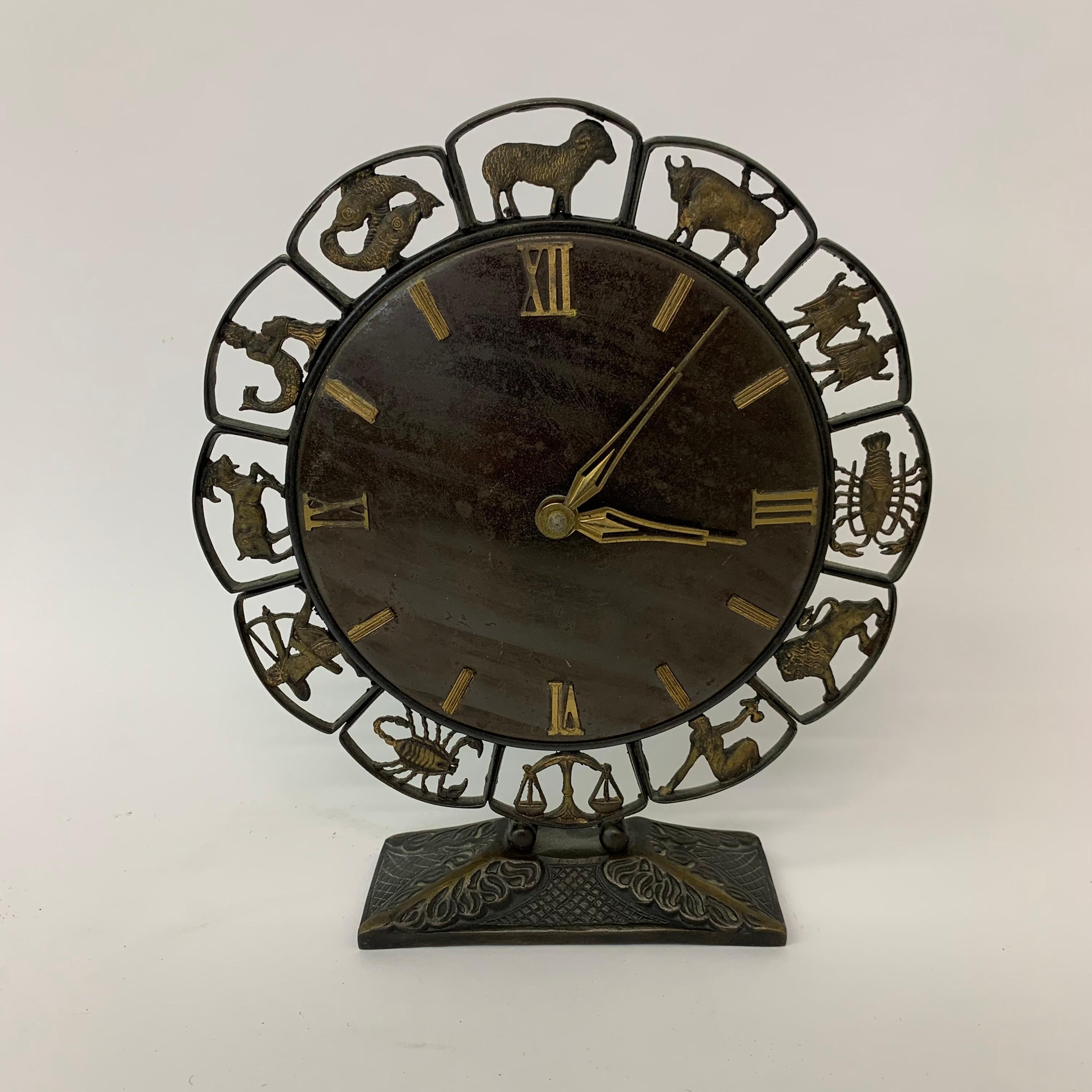 Junghans modernist Zodiac clock, 1970’s For Sale 1