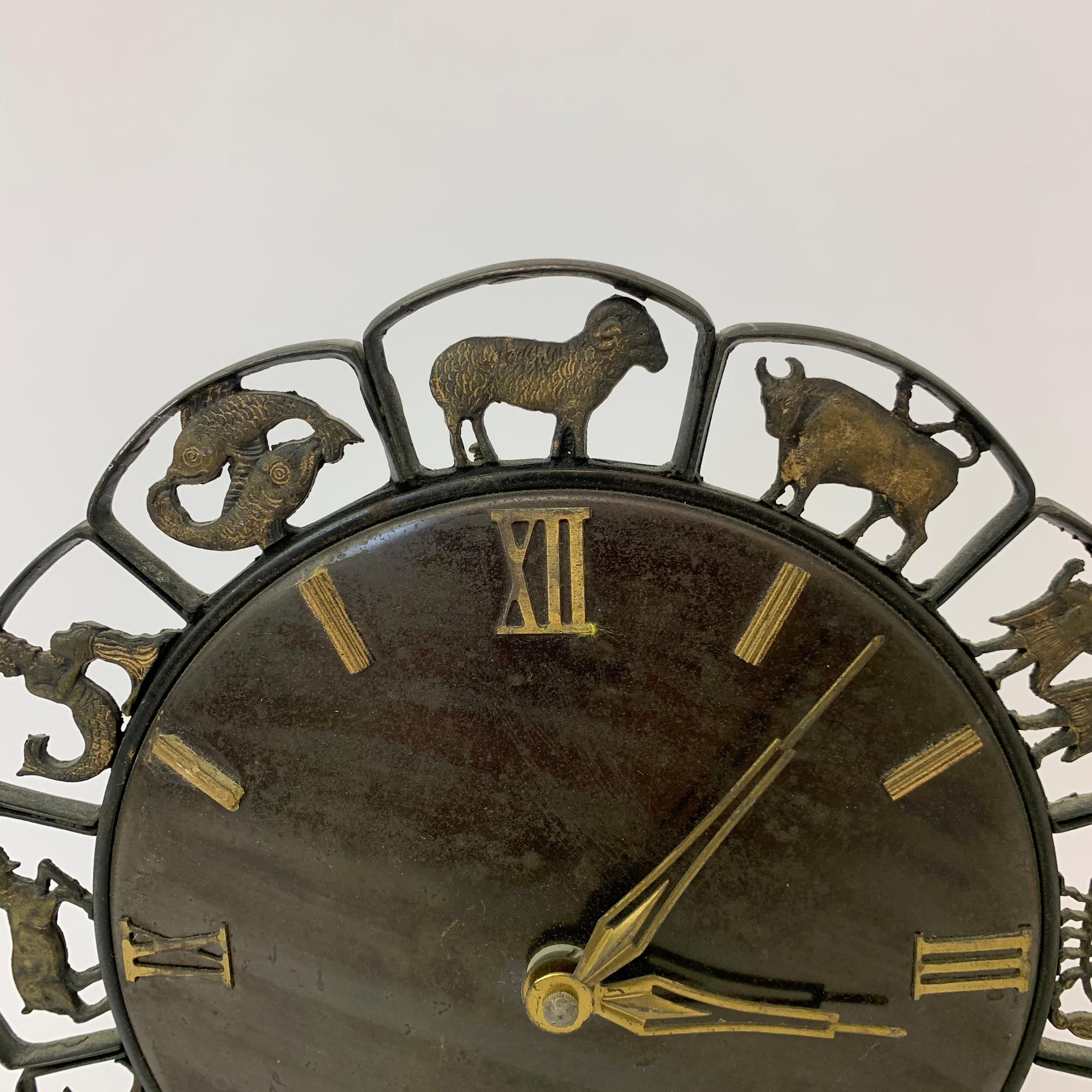 Junghans modernist Zodiac clock, 1970’s For Sale 3