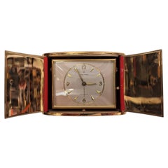 Junghans Travel Alarm Clock / Table Clock with Hinged Doors, 1950