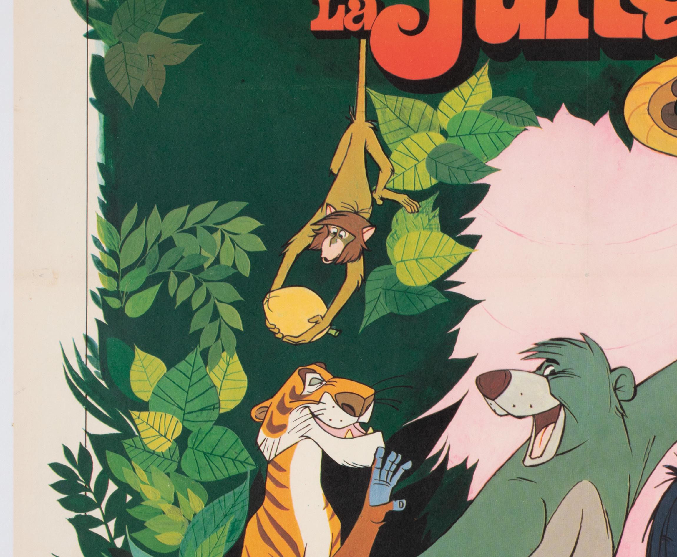 20th Century Jungle Book Original French Film Movie Poster, 1968 For Sale