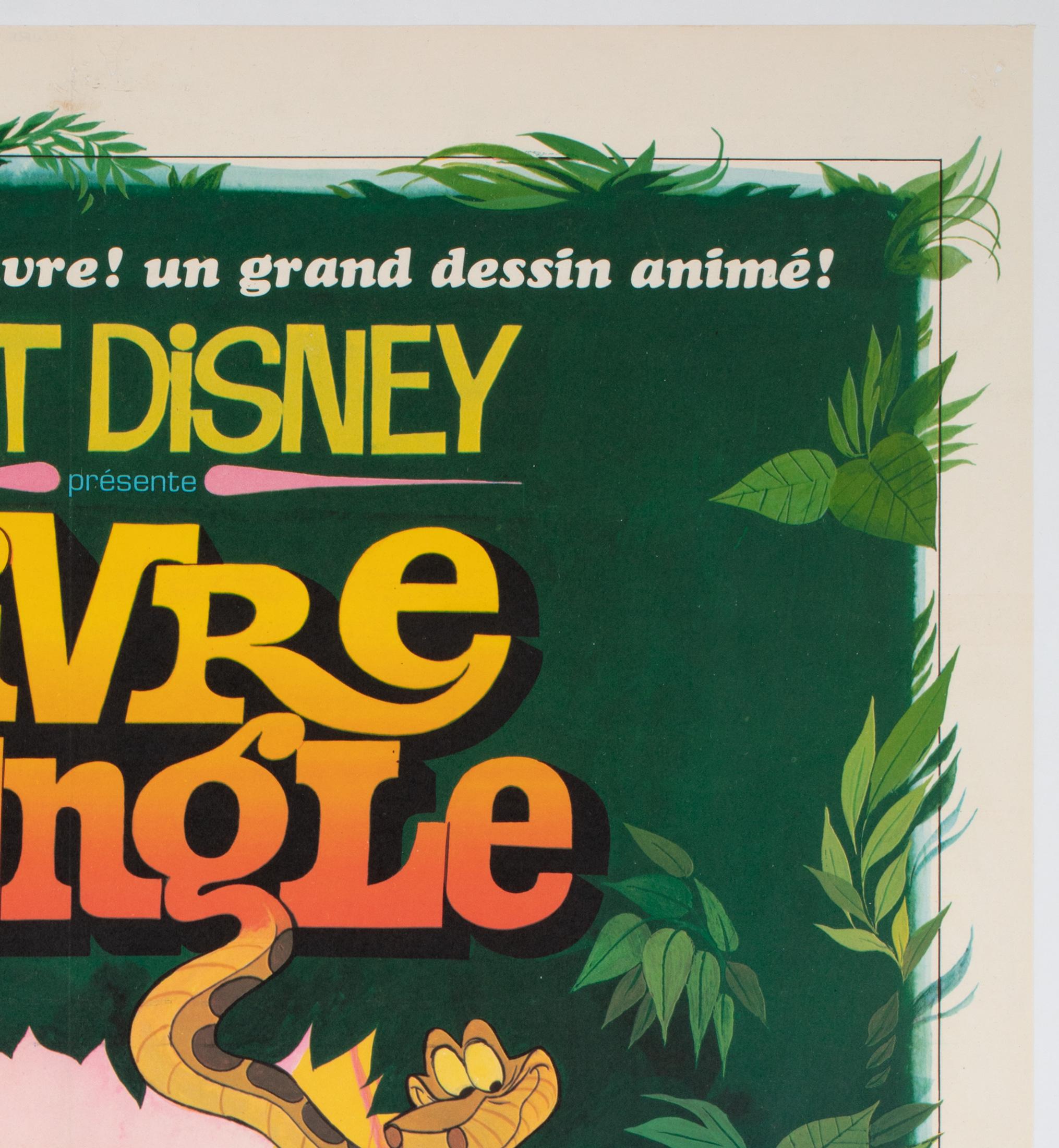 20th Century Jungle Book Original French Film Movie Poster, 1968 For Sale