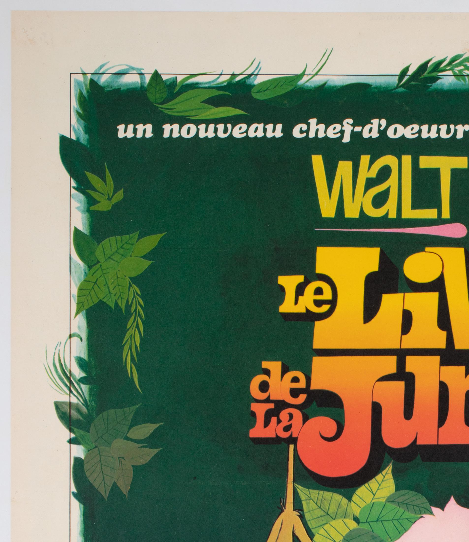 Affiche d'origine du film français Jungle Book ( Livre Jungle Book), 1968 en vente 2