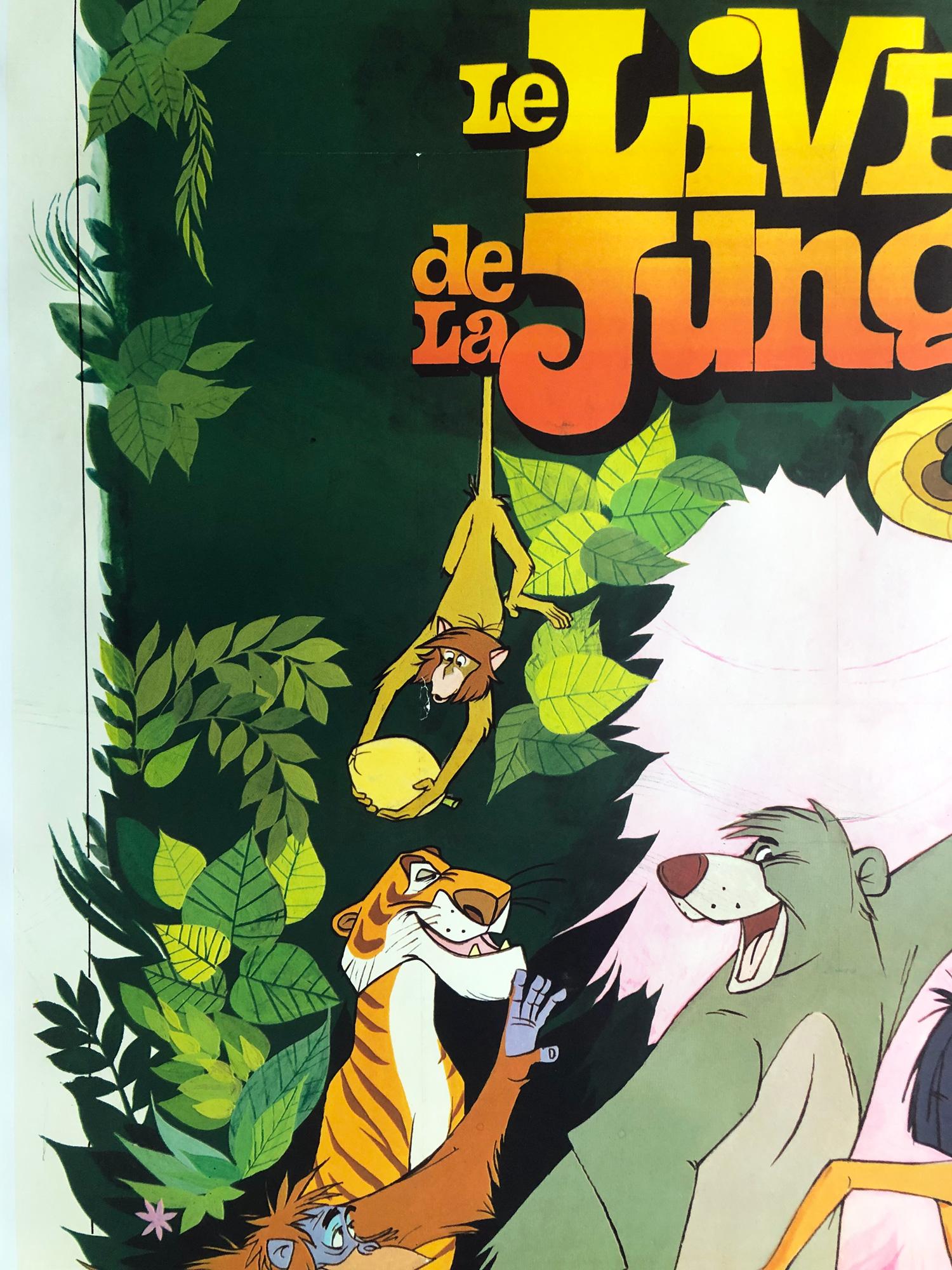 Affiche d'origine du grand film français Jungle Book:: 1967 Excellent état - En vente à Bath, Somerset