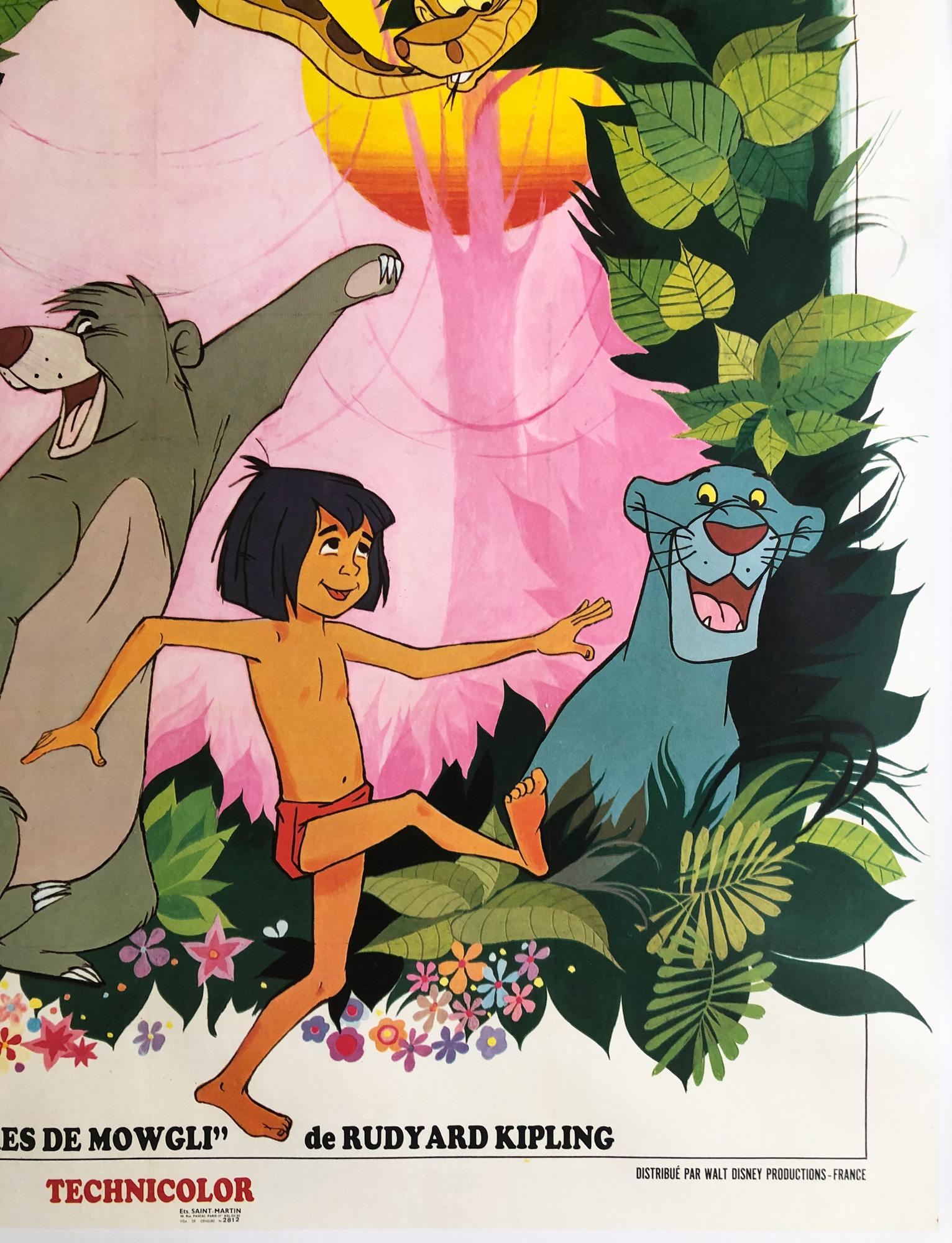 Lin Affiche d'origine du grand film français Jungle Book:: 1967 en vente