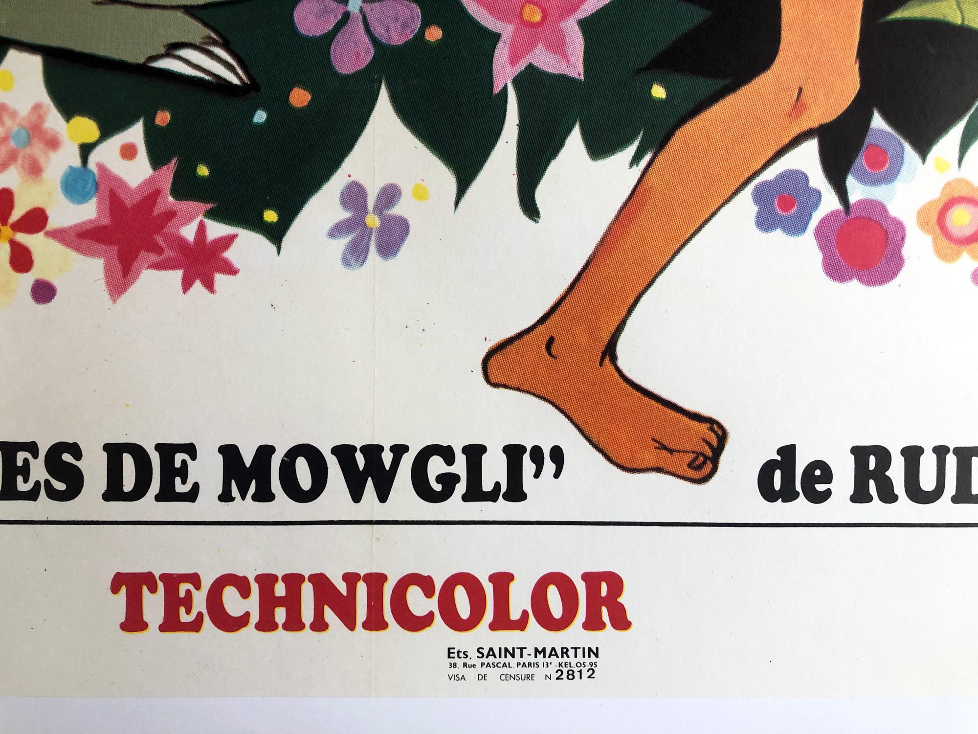 Affiche d'origine du grand film français Jungle Book:: 1967 en vente 3