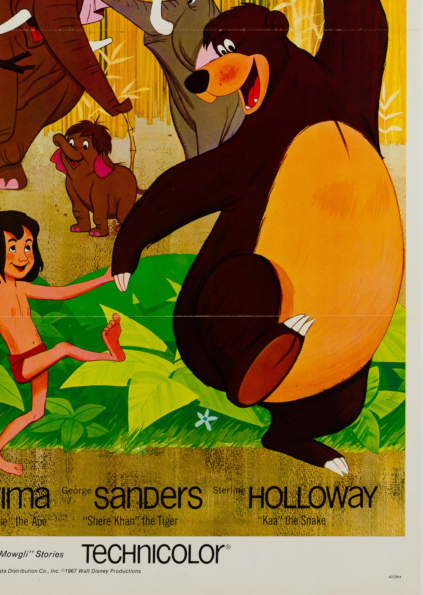 'The Jungle is Jumpin'

One of our favourite vintage Disney US film posters. Wonderfully rich colors and great styling. A must for any man, or girl, cub!

This movie poster is in near mint condition tri-folded (as issued) measuring 27 x 41 inches.