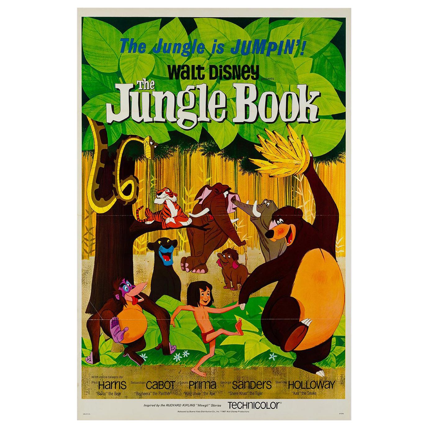 Livre de la jungle - Affiche originale du film américain:: 1967