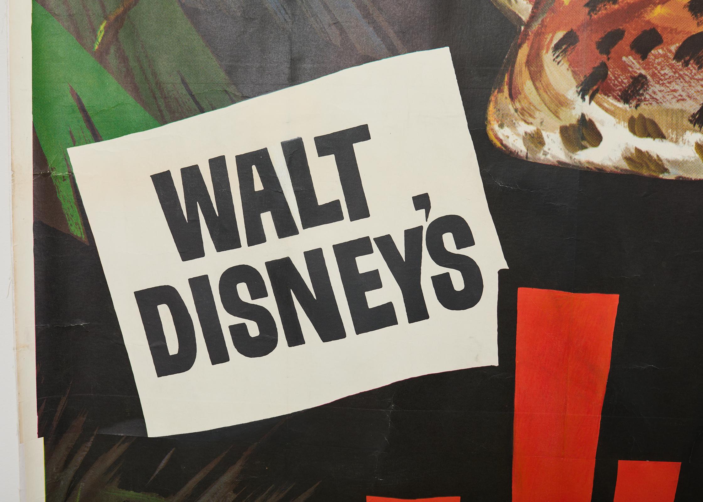 Dschungel Katze Disney Film Poster auf Leinen 7ft 1960 im Angebot 6