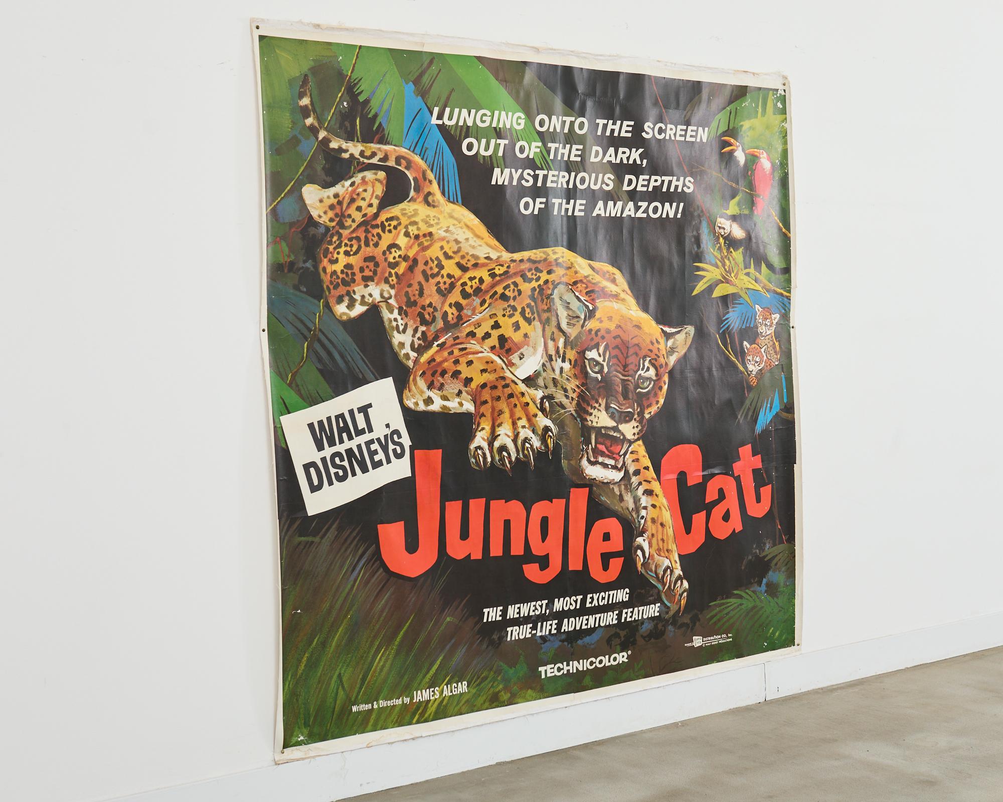 Dschungel Katze Disney Film Poster auf Leinen 7ft 1960 im Angebot 8