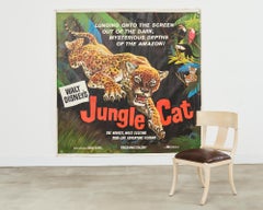 Jungle Cat Disney Movie Poster on Linen 7ft 1960