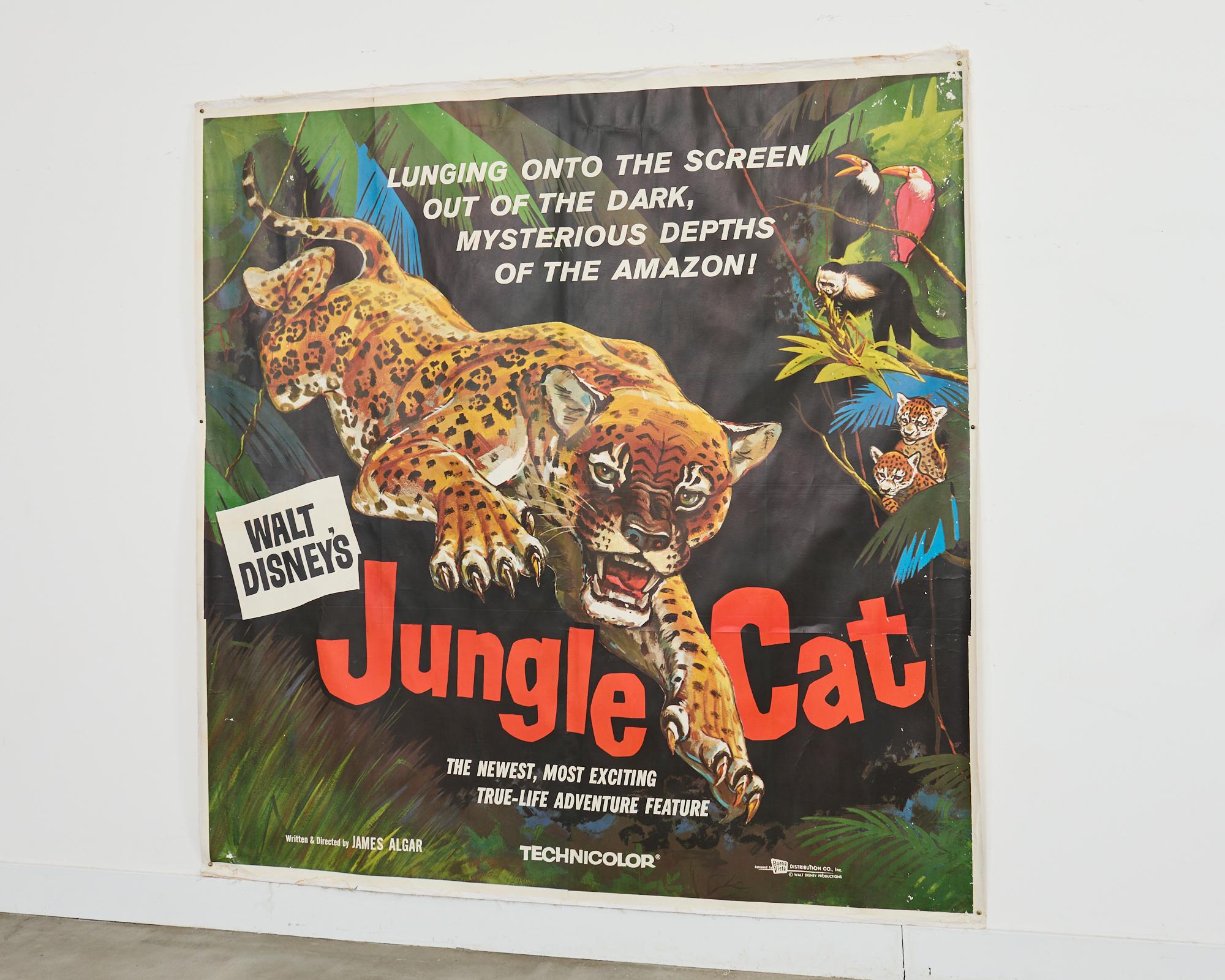 Dschungel Katze Disney Film Poster auf Leinen 7ft 1960 (amerikanisch) im Angebot