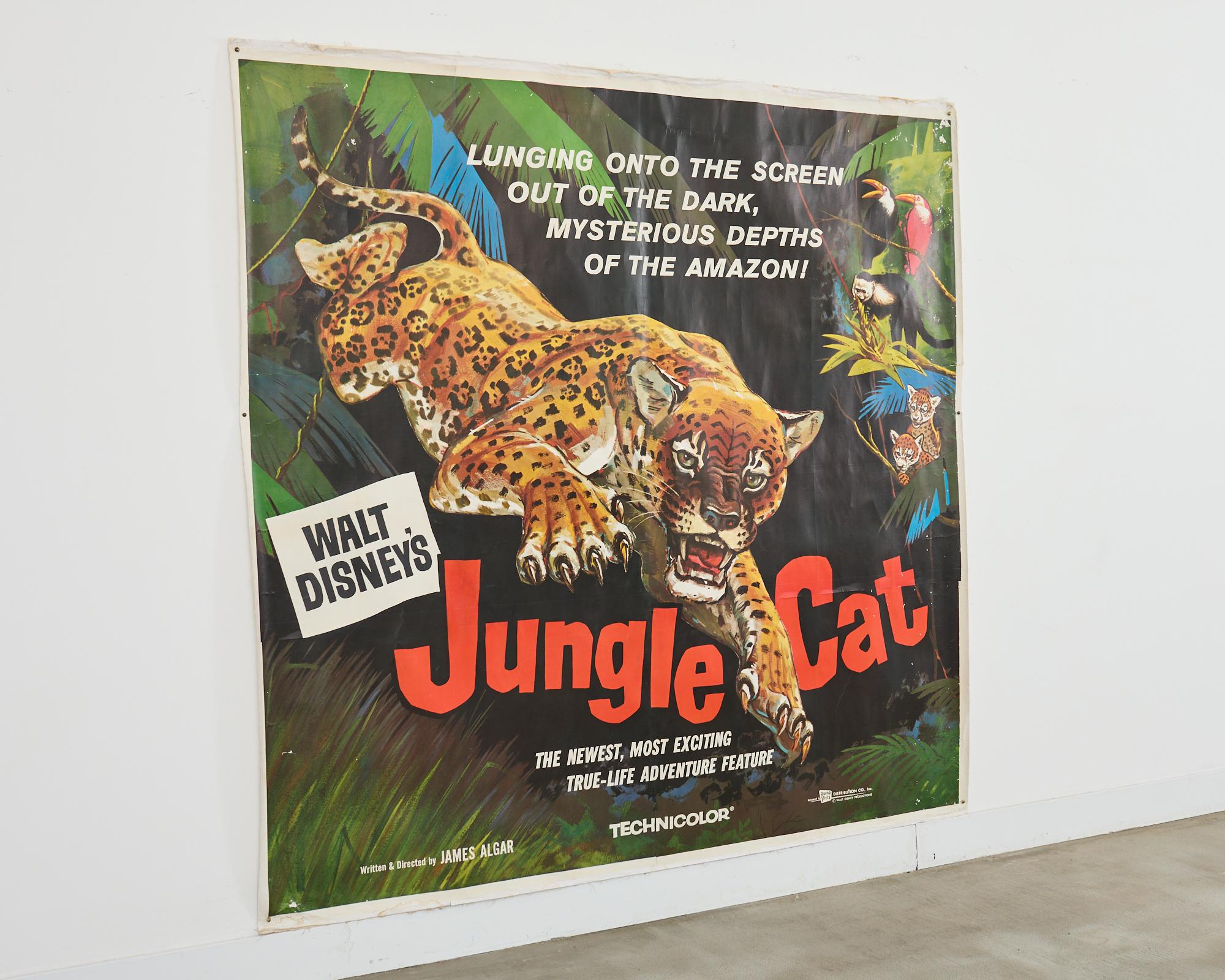 Dschungel Katze Disney Film Poster auf Leinen 7ft 1960 (20. Jahrhundert) im Angebot