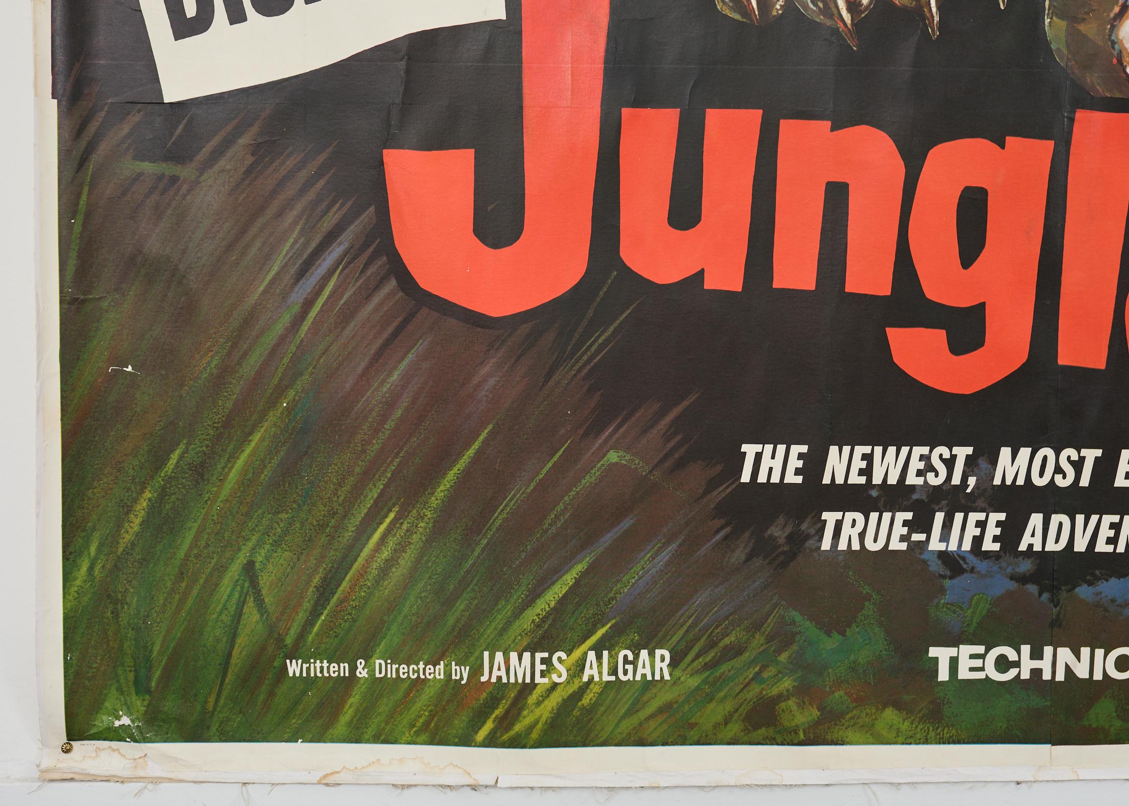 Dschungel Katze Disney Film Poster auf Leinen 7ft 1960 im Angebot 2