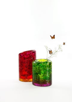 Jungle Contemporary Vase, Large, in Monochrome Magenta by Jacopo Foggini