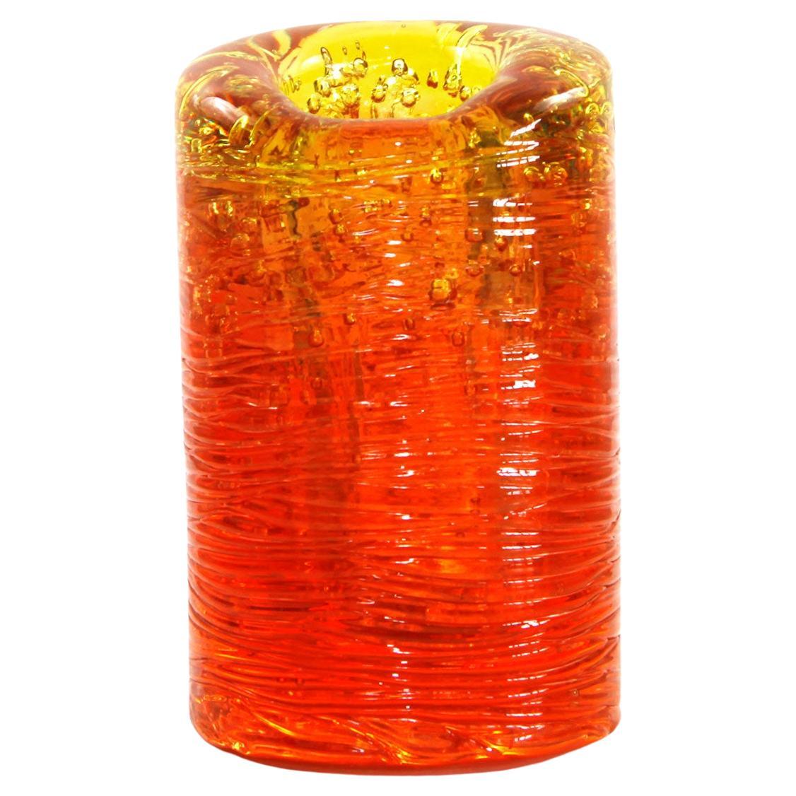 Jungle Contemporary Vase, Large, in Monochrome Orange by Jacopo Foggini For Sale