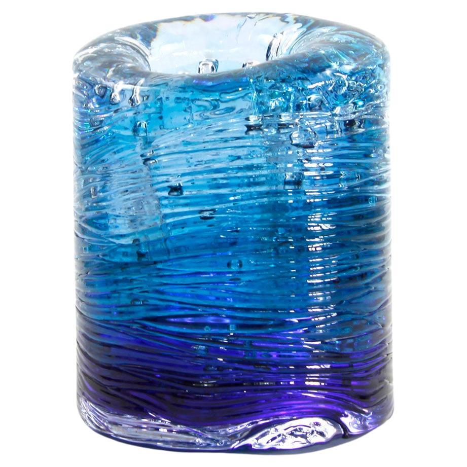 Jungle Contemporary Vase, Small Bicolor Blue and Violet by Jacopo Foggini For Sale