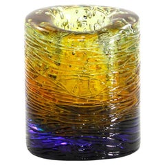 Jungle Contemporary Vase, Small Bicolor Gold and Violet by Jacopo Foggini