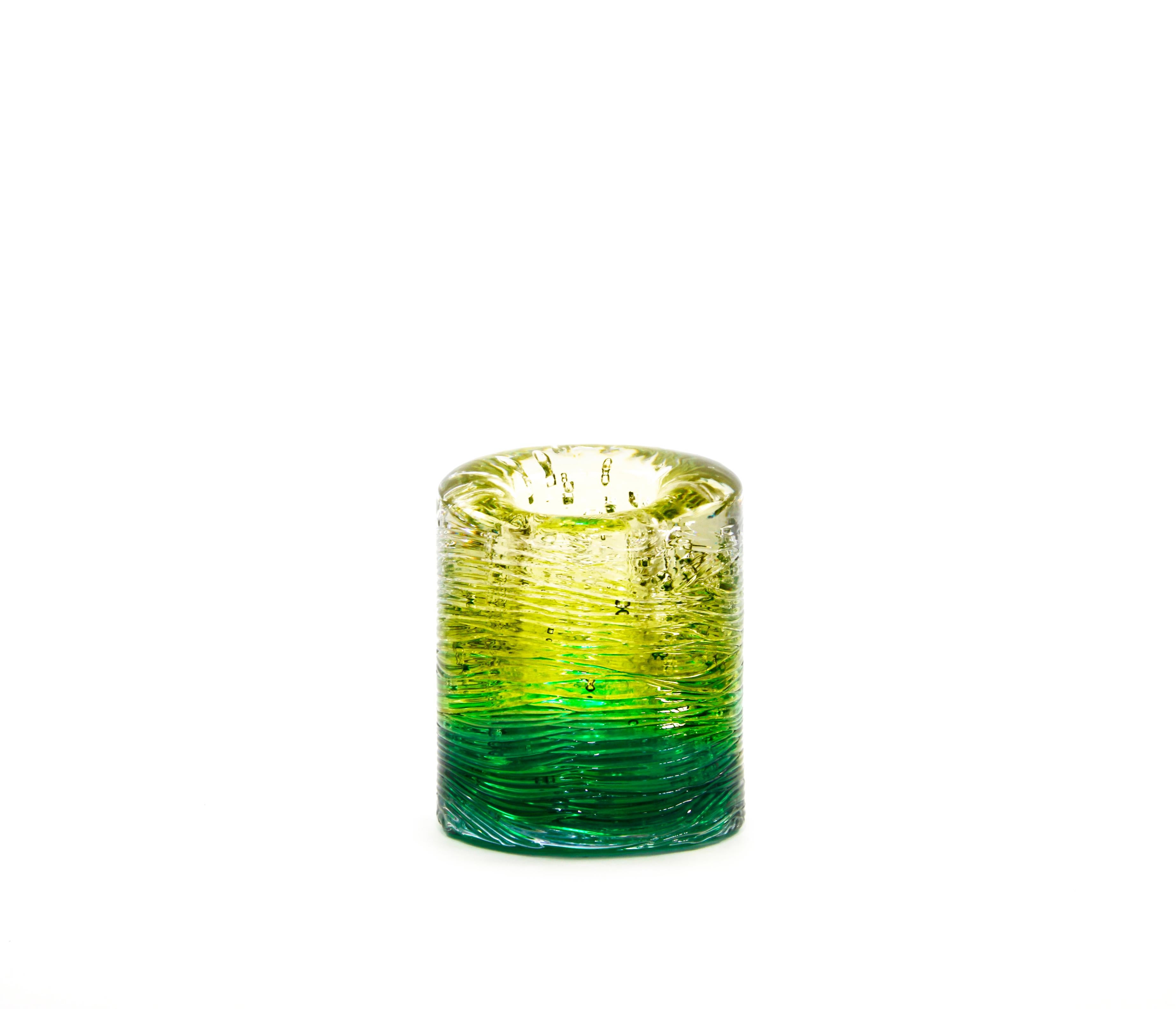 Jungle Contemporary Vase, Small Bicolor Lime Green and Violet by Jacopo Foggini For Sale 13