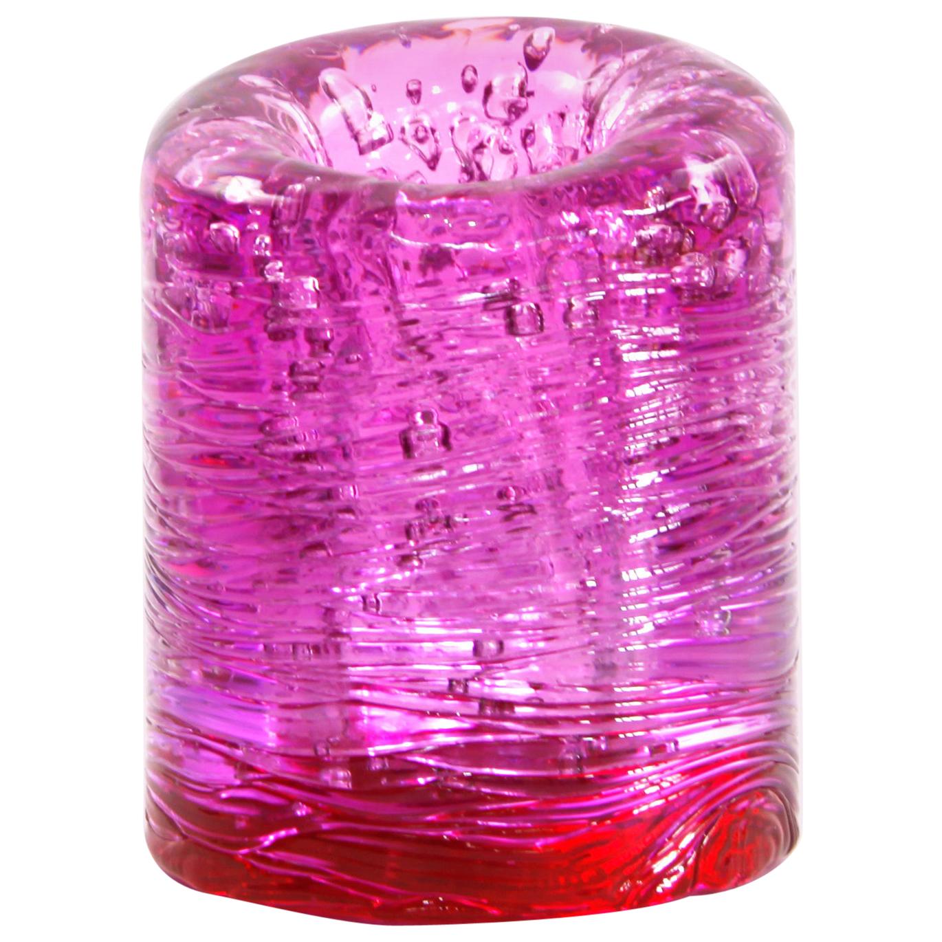 Jungle Contemporary Vase, Small Bicolor Pink and Red by Jacopo Foggini