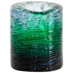 Vase contemporain Jungle:: petit bicolore transparent et vert par Jacopo Foggini