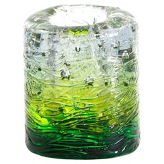 Jungle Contemporary Vase, Small Bicolor Transparent and Green by Jacopo Foggini