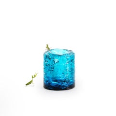 Zeitgenössische Dschungelvase, kleine Version in Monochromblau von Jacopo Foggini