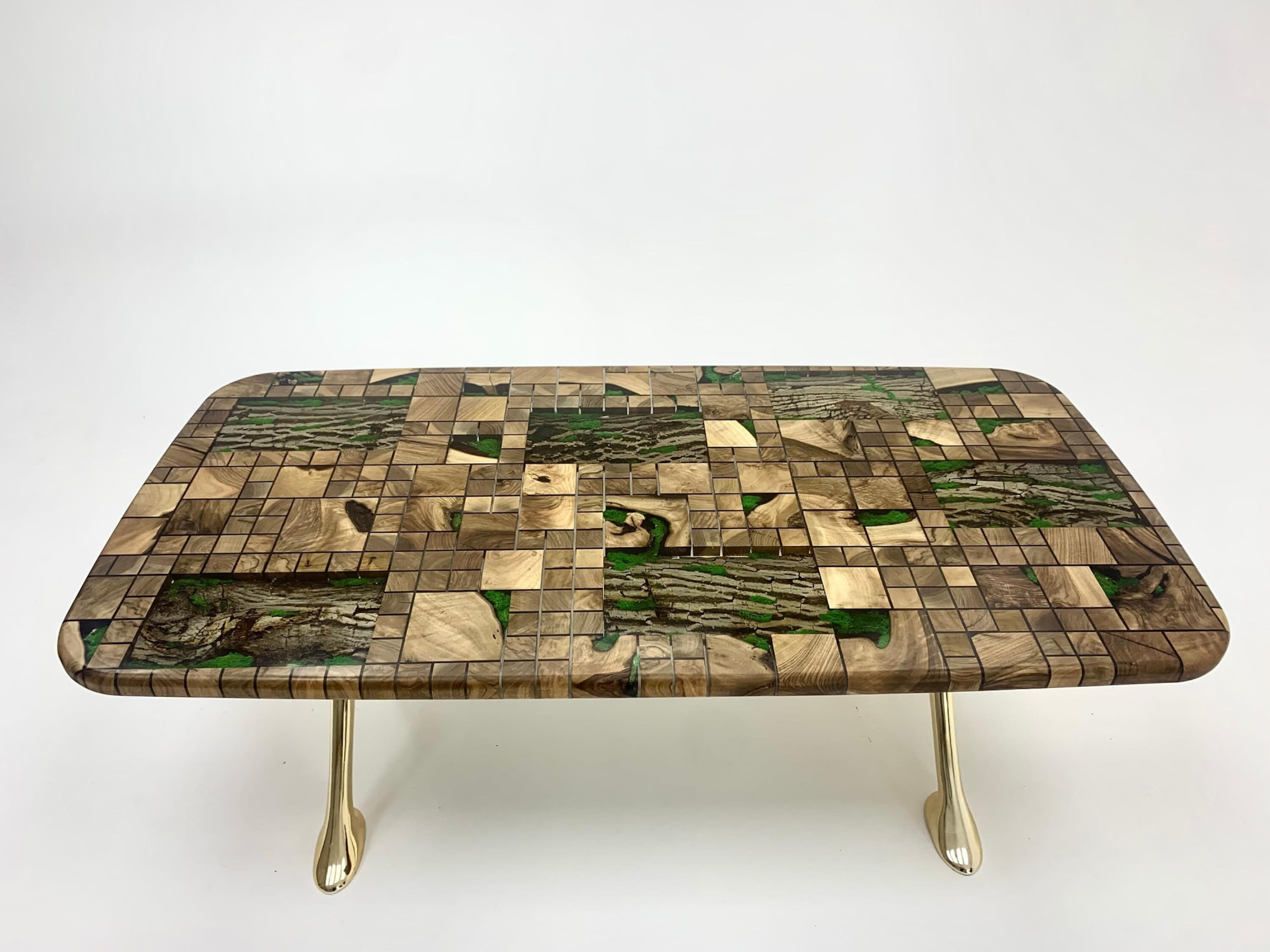 Jungle Design Wooden Epoxy Resin Dining & Conference Room Table In New Condition For Sale In İnegöl, TR
