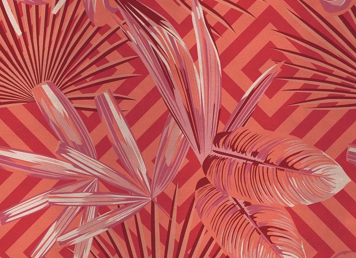 Modern Jungle Dream Red Panel
