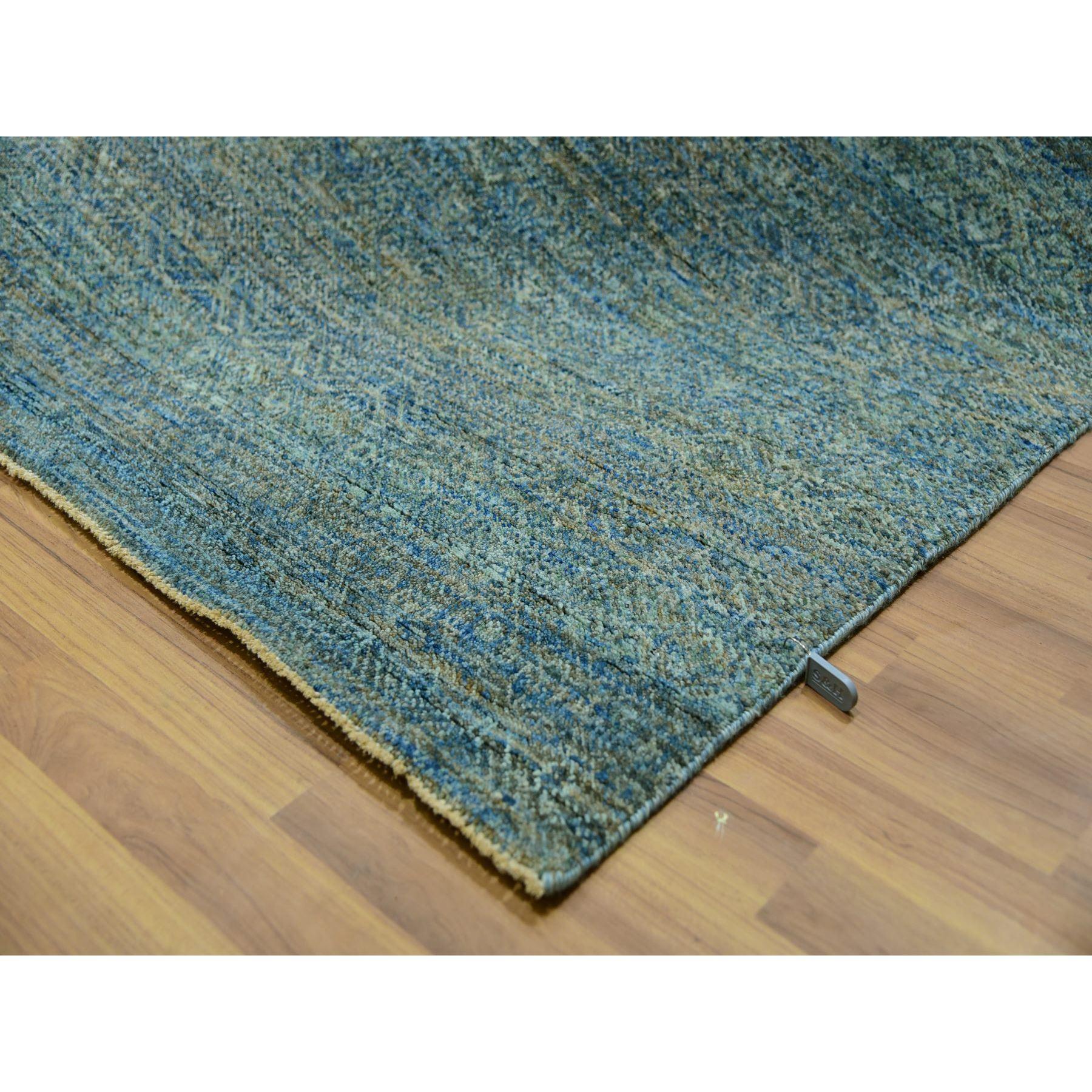 Tapis oriental carré Kohinoor Herat en laine nouée à la main, vert Jungle Neuf - En vente à Carlstadt, NJ