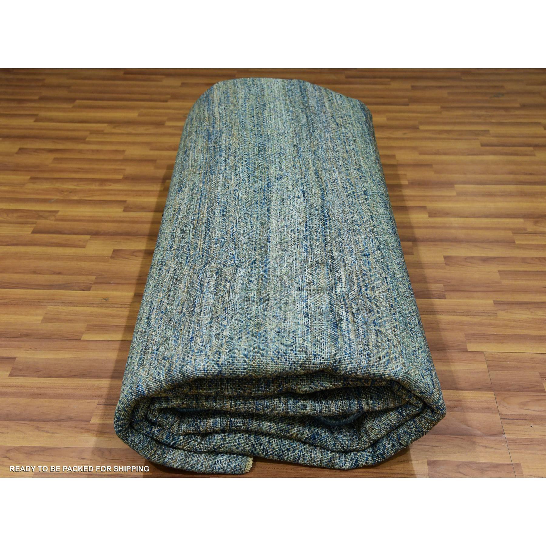 Tapis oriental carré Kohinoor Herat en laine nouée à la main, vert Jungle en vente 1