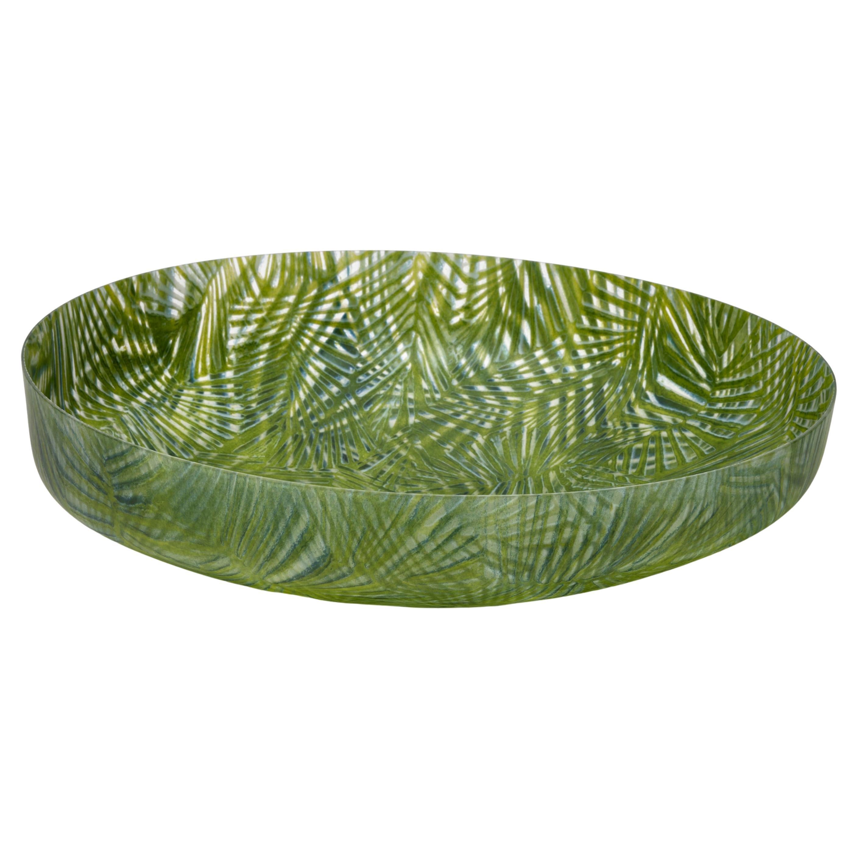 Jungling II, un centre de table en verre texturé d
un vert éclatant, par Amanda Simmons en vente