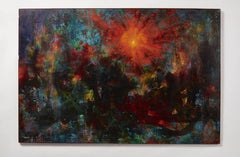 Jungling" grand format 40" x 60" original de Leonardo Nierman, 1964, signé et daté