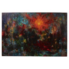 Jungla" Gran original de Leonardo Nierman, 1964, 40" x 60", firmado y fechado
