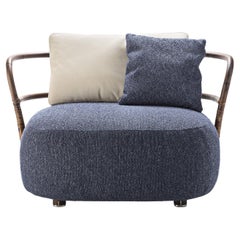 Jungle Large Low Blue Outdoor Armchair by Massimo Castagna
