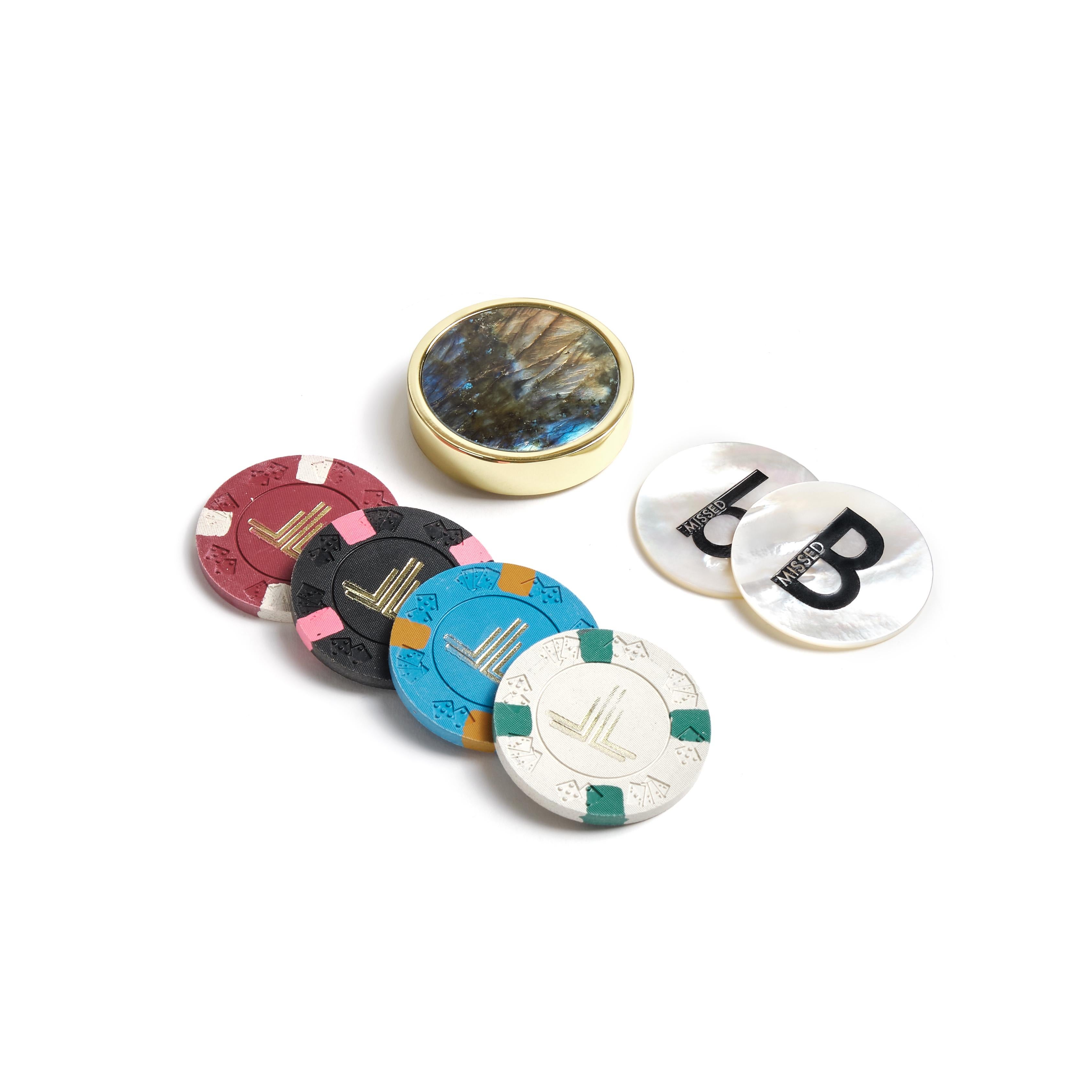 Jungle Marquetry Poker Set by Alexandra Llewellyn For Sale 3